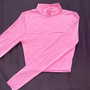 Urban Planet Pink Long Sleeve Crop Top